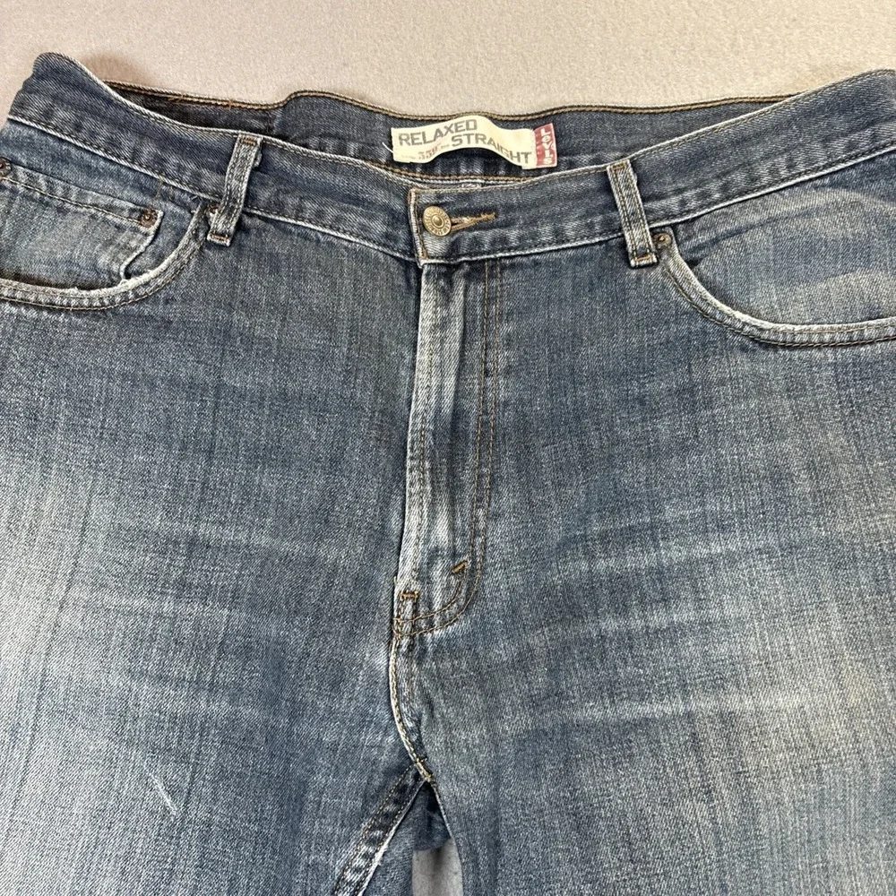 Levis 559 Relaxed Straight Leg Jeans Mens 36x32 Light Wash Blue Denim‎ Baggy Y2K